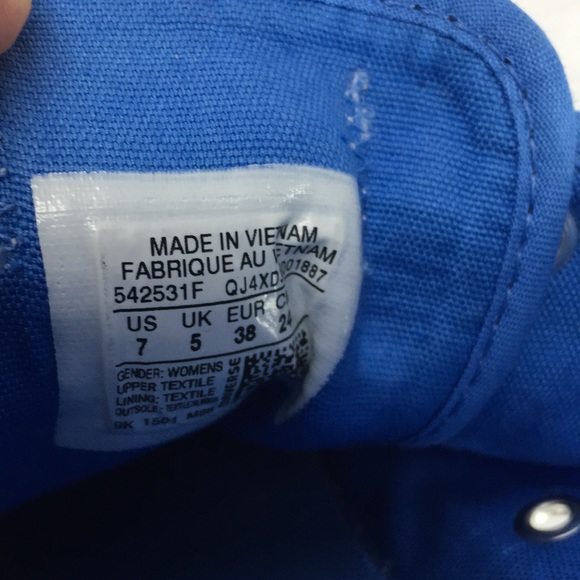 Converse Low Top Sneakers, Blue, White, 7 - Picture 7 of 8